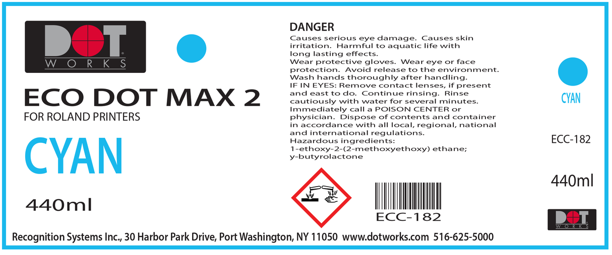 Eco Dot Max 2 Ink - 440 ml for Roland Printers
