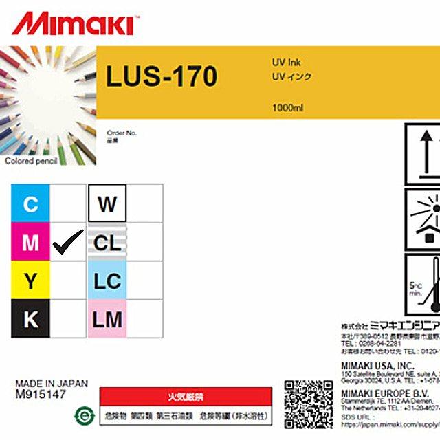 MIMAKI LUS 170 Ink, 1 Liter Containers
