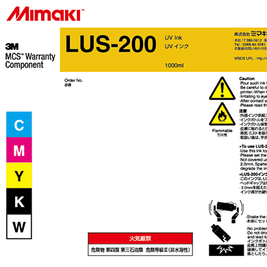MIMAKI LUS 200 Ink, 1 Liter container with ink chip