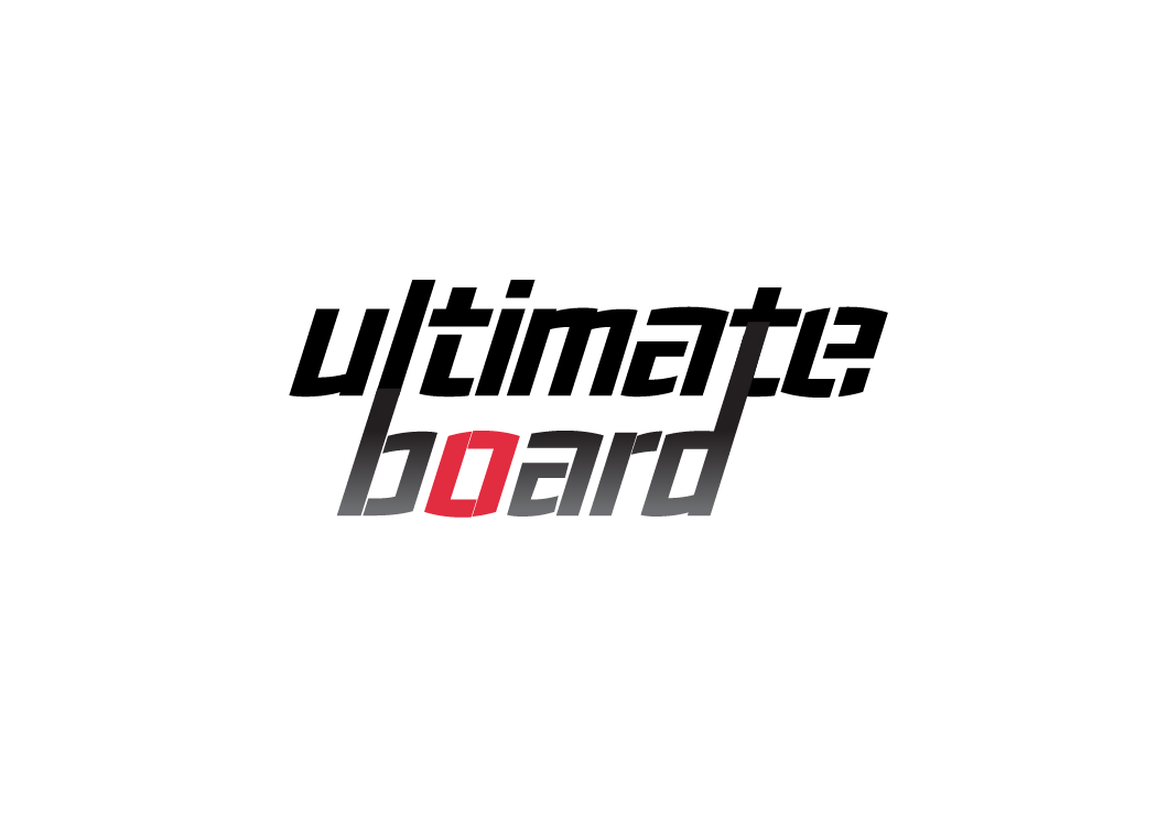 Logo with 'ultimate board' text on a white background