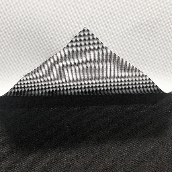 soft signage fabric for printing, Super Soft Gray Back Tessuto, rolled back, from DotWorks