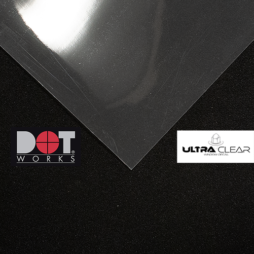 crystal transparent media for solvent, latex and UV, Ultra Clear Window Decal, from DotWorks