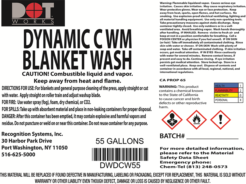 DotWorks Dynamic C Roller & Blanket Wash, 55 Gallon, Flammable (1268,3,III)