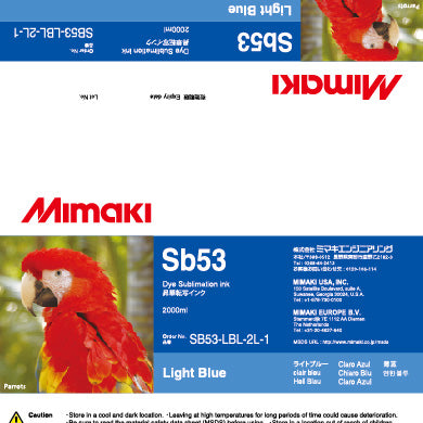 Mimaki Dye Sub Sb53  - 2 Liter Ink Pack