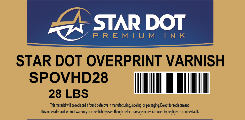 Star Dot Overprint Varnish, Hard Dry Glossy