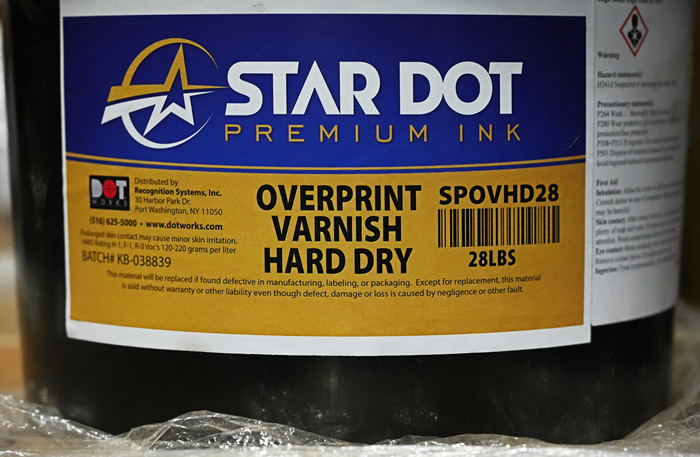 Star Dot Overprint Varnish, Hard Dry Glossy
